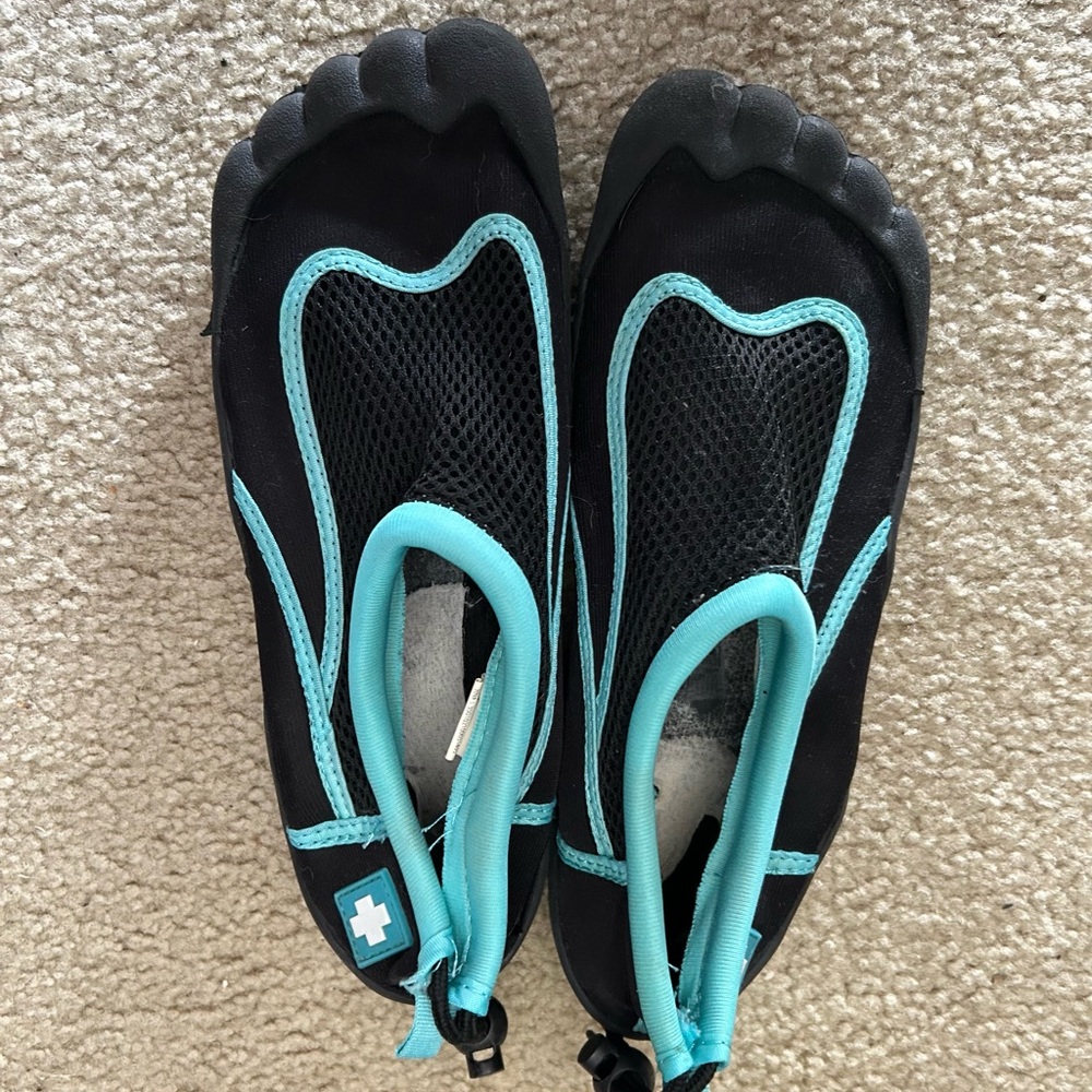 Women’s Lifeguard Swim Shoes - Aqua and Black